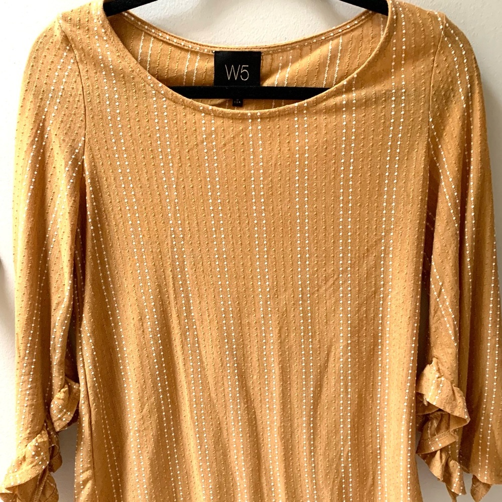 Yellow Pinstripe Top
